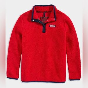 NWT Brand New: Vineyard Vines Girls Snap Placket Sherpa Pullover